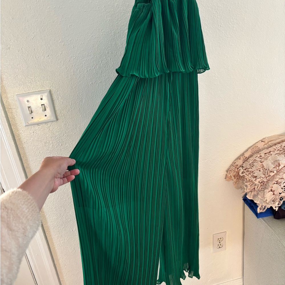 Zara Vibrant Green Chiffon Dress